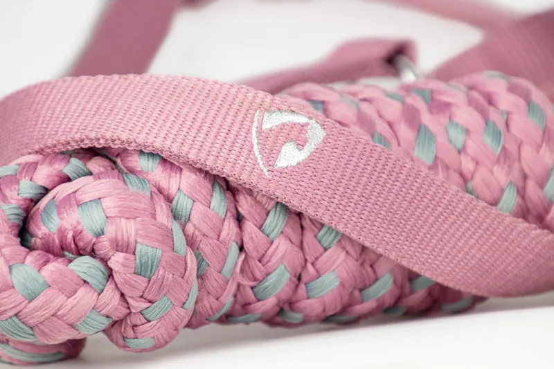 Hy Equestrian Synergy Head Collar and Lead Rope - Grape/Silver-2